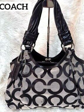 Coach Parker Carry All Kiss Lock bag